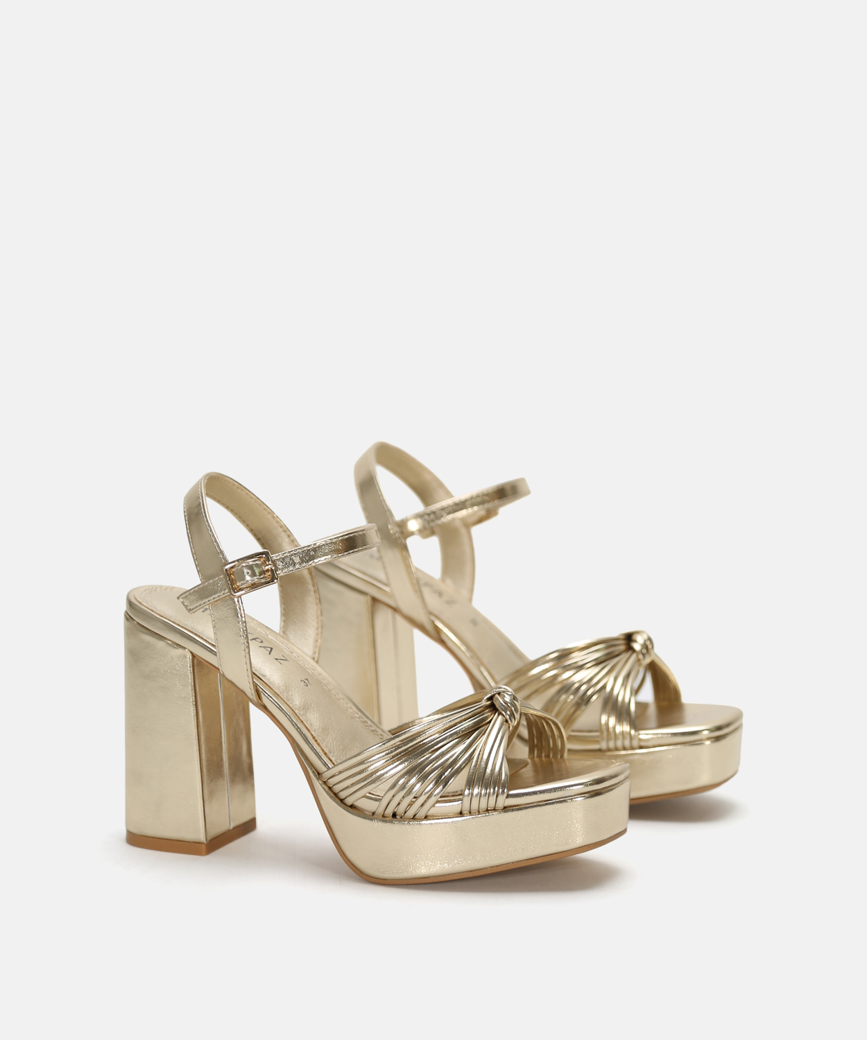 Sandalia plataforma tiras nudo image number null